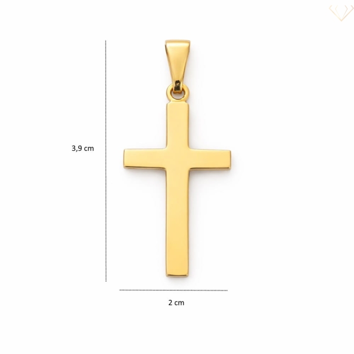 Klasyczny Krzyżyk Pozłacany – Srebro Najwyższej Próby 925 Susetti