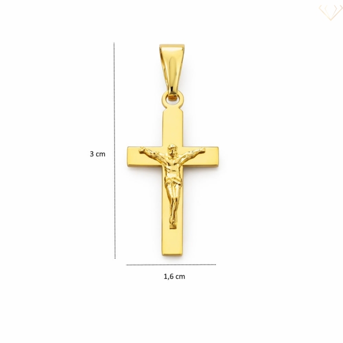 Srebrny Krzyżyk Pozłacany pr.925 z Pasją  Susetti.