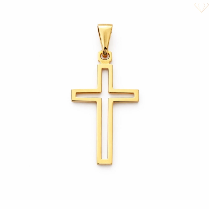 Krzyżyk ażurowy – srebro próby 925 pozłacane Susetti