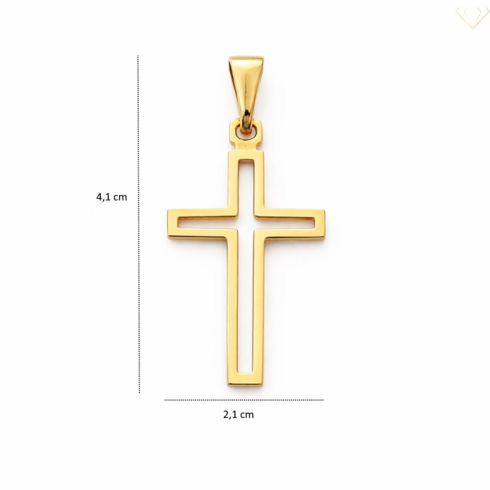 Krzyżyk ażurowy – srebro próby 925 pozłacane Susetti