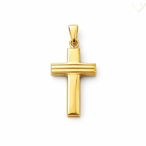 Srebrny wisiorek pozłacany krzyżyk pr.925