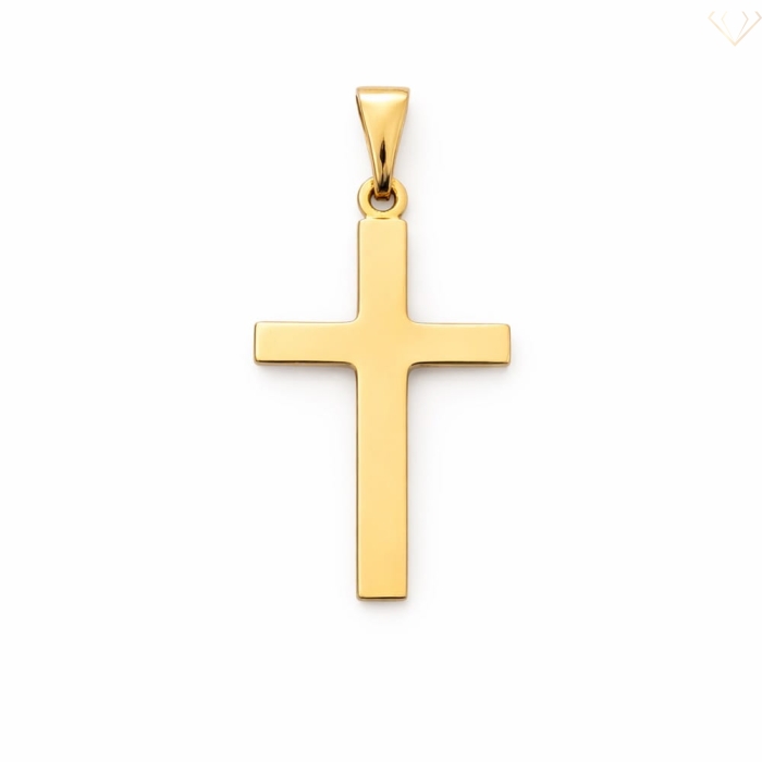 Klasyczny Krzyżyk Pozłacany – Srebro 925, Lustrzany Blask Susetti.
