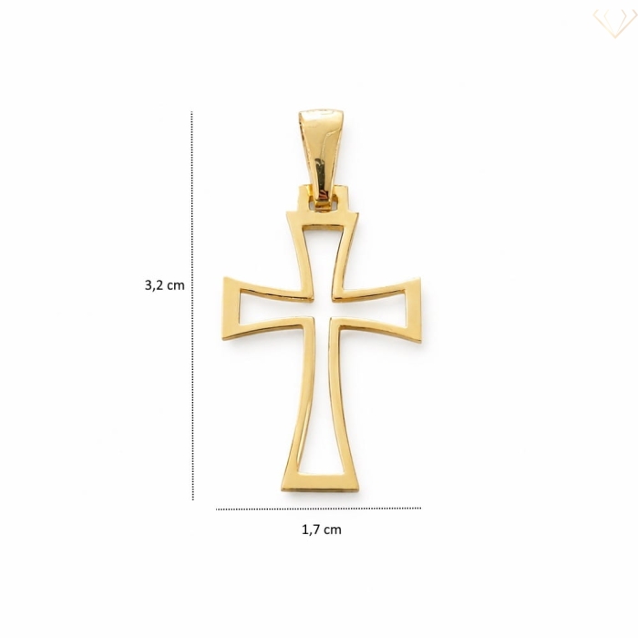 Srebrny wisiorek krzyżyk, ażurowy, pozłacany  pr.925 Susetti.