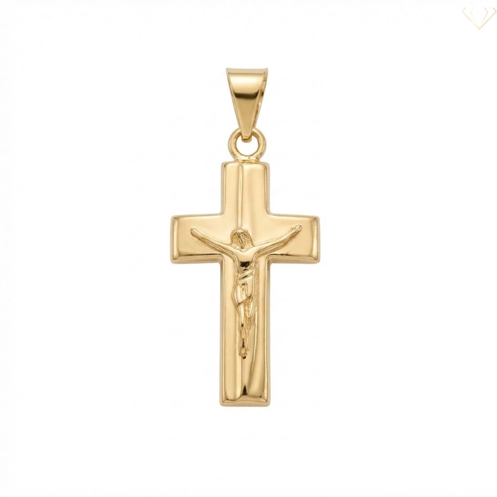 Elegancki Krzyżyk Pozłacany z Panem Jezusem – Srebro 925 Susetti.