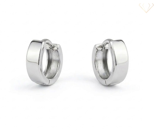 Srebrne kolczyki kreolki małe gładkie srebro pr925