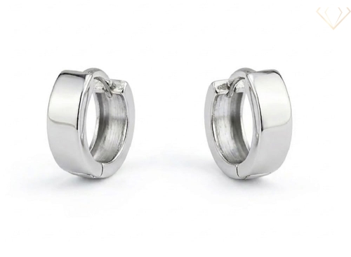 Srebrne kolczyki  925 okrągłe błyszczące gładkie kreolki