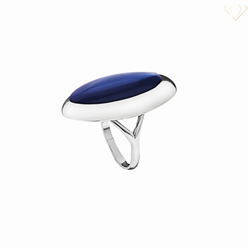 Srebrny pierścionek z niebieskim kamieniem Kobalt R20