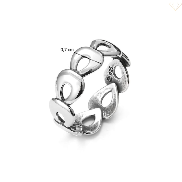 Srebrny pierścionek 925 gładki polerowany ze wzorem