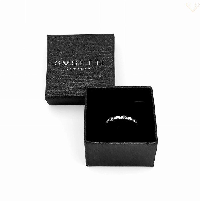 Srebrny pierścionek 925 gładki z cyrkoniami