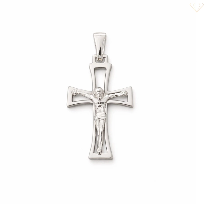 Srebrny krzyżyk ażurowy z pasyjką – próba 925