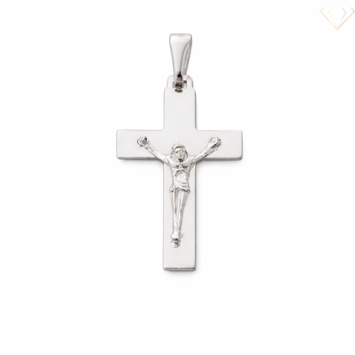 Srebrny krzyżyk z wizerunkiem Chrystusa pasyjką próba 925