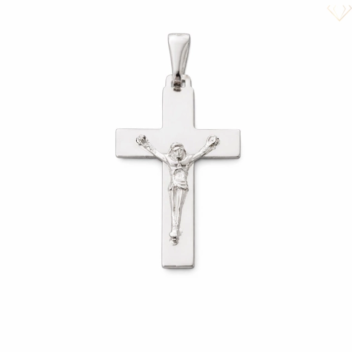 Srebrny krzyżyk z wyrazistą pasyjką próba 925