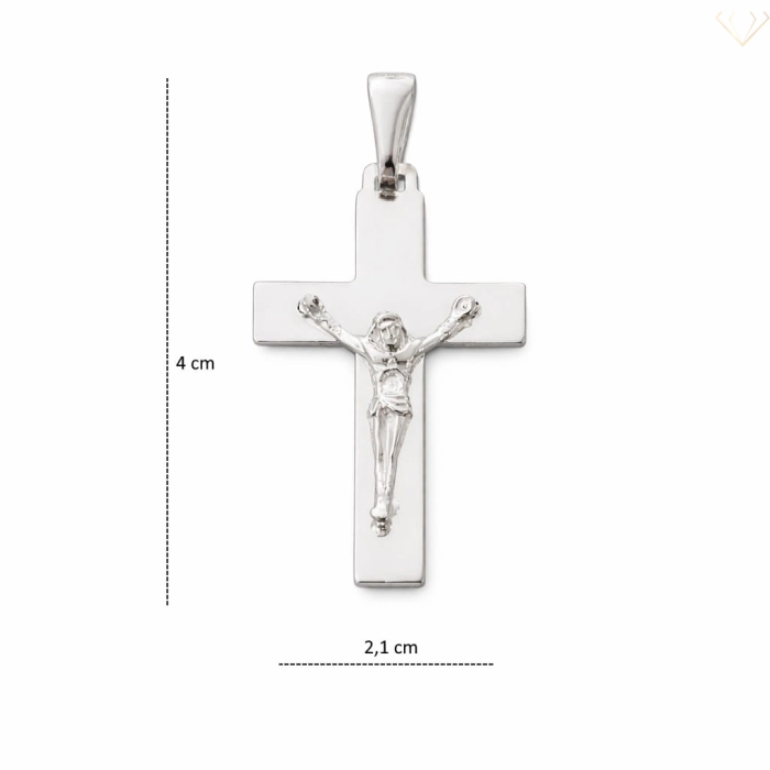 Srebrny krzyżyk z wyrazistą pasyjką próba 925