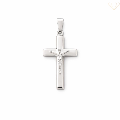 Srebrny krzyżyk 925 wisiorek z wizerunkiem Chrystusa
