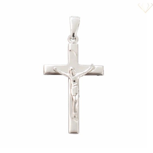 Srebrny krzyżyk 925 klasyczny z wizerunkiem Chrystusa