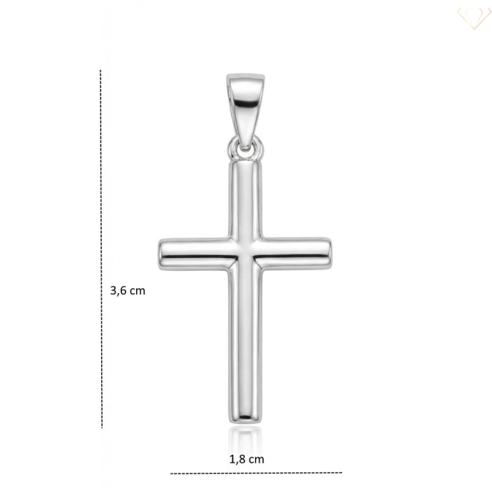 Srebrny Krzyżyk 925 Gładki Lustrzany