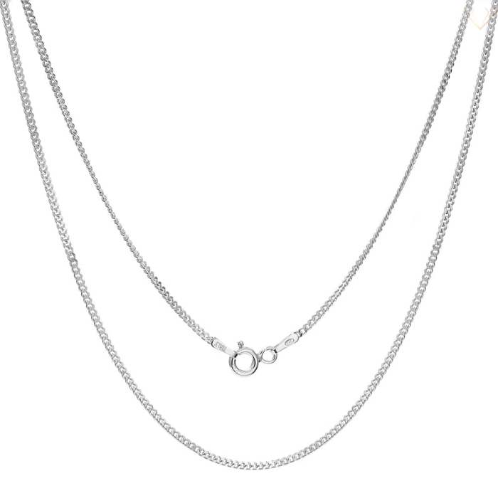 Srebrny łańcuszek splot pancerka 50 cm pełny pr925