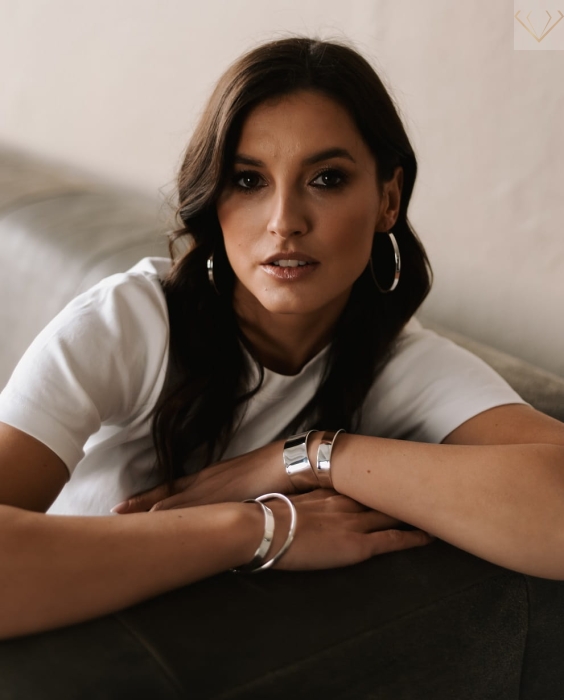 Srebrna bransoletka sztywna gładka zapinana próba 925